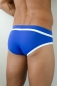 Preview: Minipant - Badehose - sporty - Extended Fit - blau/weiß