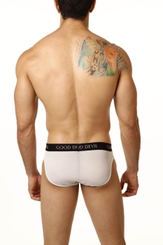 Good Devil 6027 Mesh Pouch Bikini White/Grey