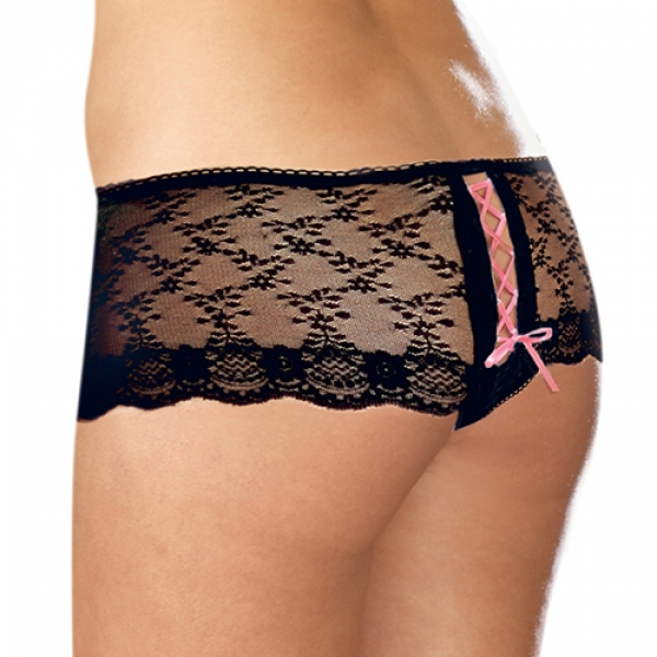 Dreamgirl Panty Lacy Dream black/pink