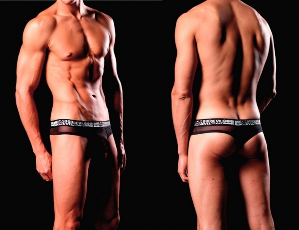 Good Devil 7601 Mesh Thong (Exclusive) black