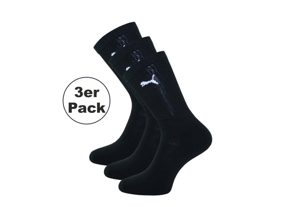 Puma Sportsocken im 3er-Pack schwarz